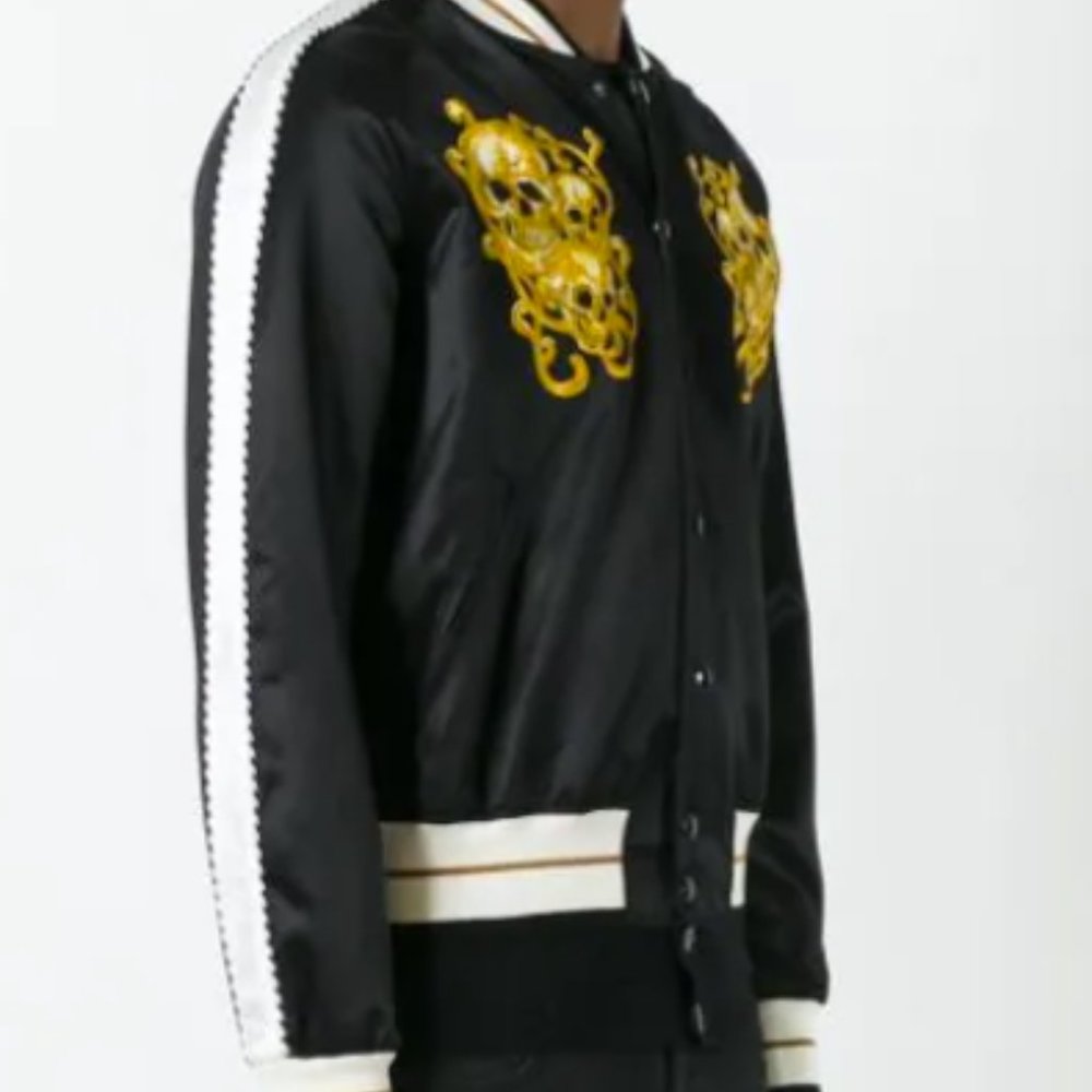 Alexander McQueen skull embroidered bomber jacket - Picture 5 of 10